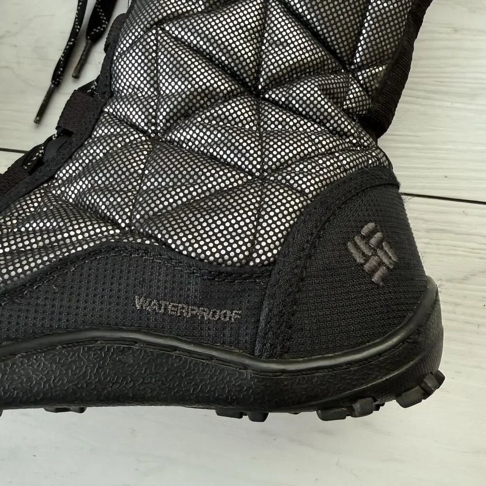 Columbia Shoe Omni-Grip 200 Grams Women 8 Snow Boots Waterproof Black Faux Fur